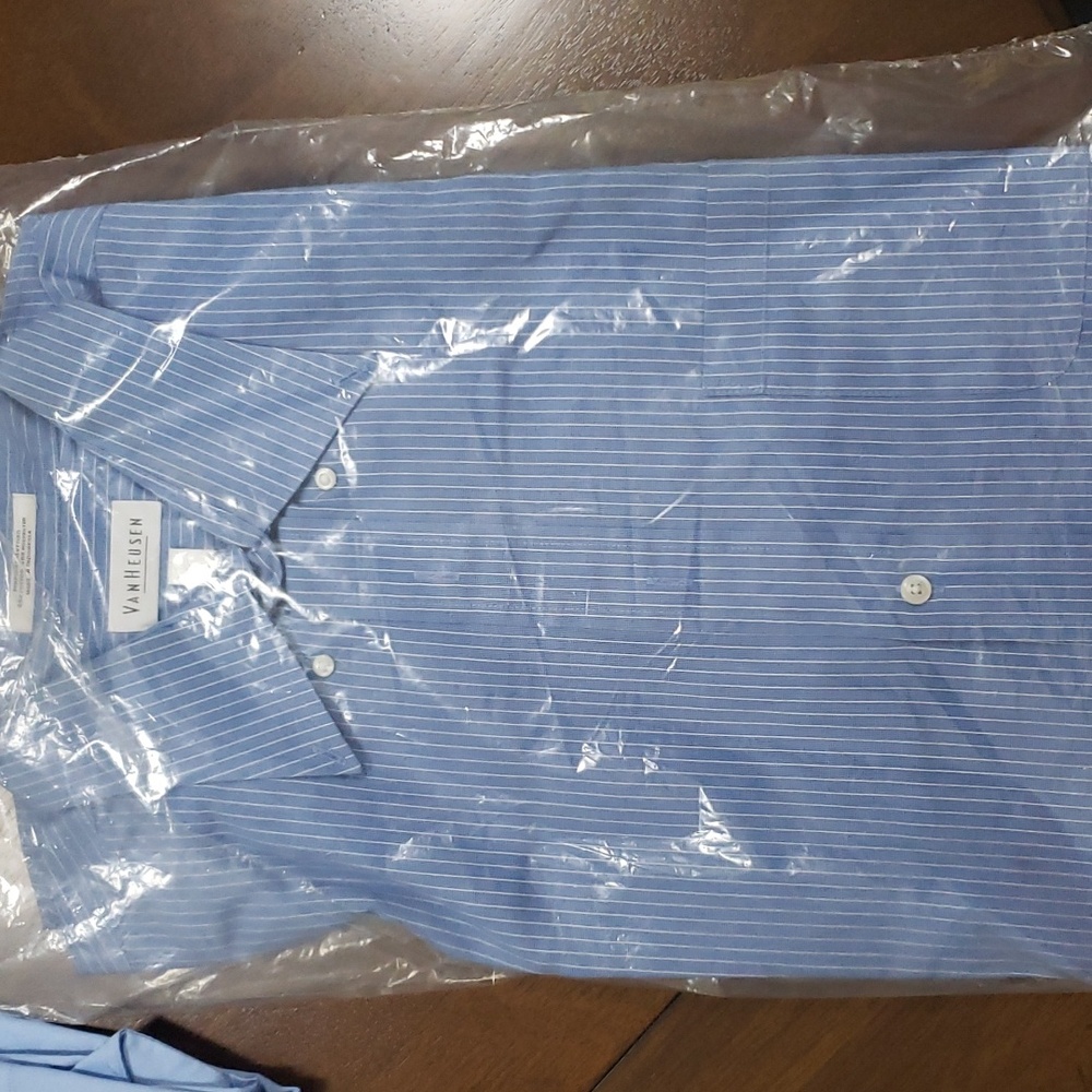 Van Heusen long sleeve button up dress shirt. Size 17 and a half